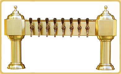 Old Dutch 8 Brass Draft Beer Tower